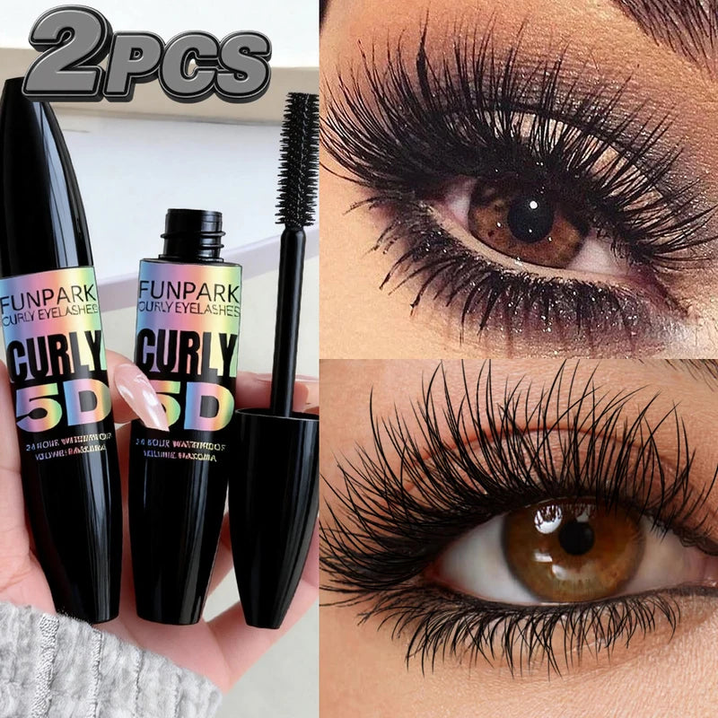 Waterproof 5D Eyelash Mascara - Long Lasting Curl & Volume for Women