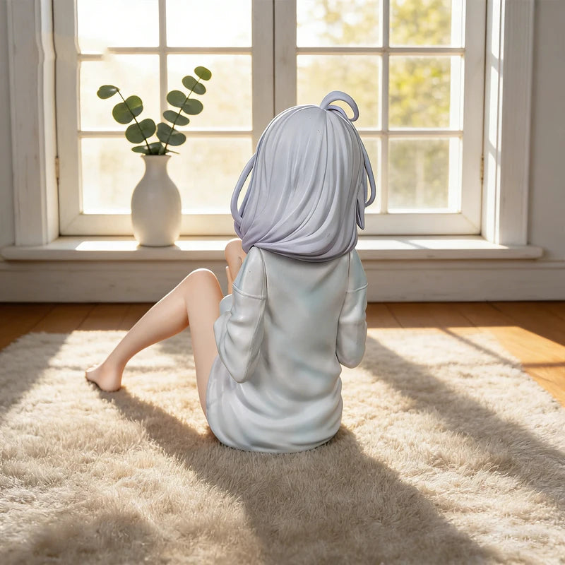 Anime Girl Figure 11cm Sitting In Pajamas Collectible Model Decoration Toy