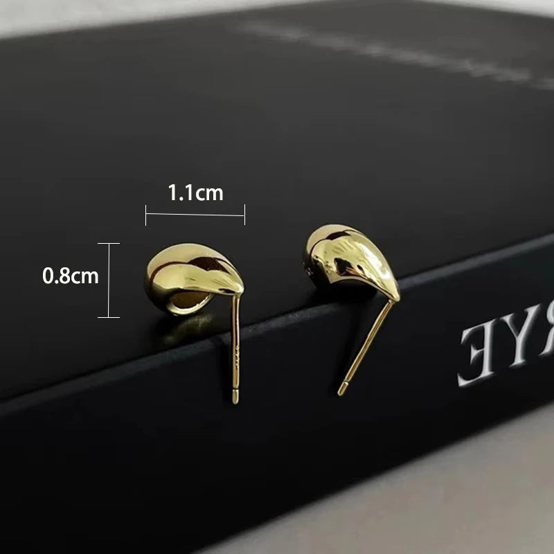 Sterling Silver Water Drop Earrings for Women Minimalist Trendy Jewelry Gift