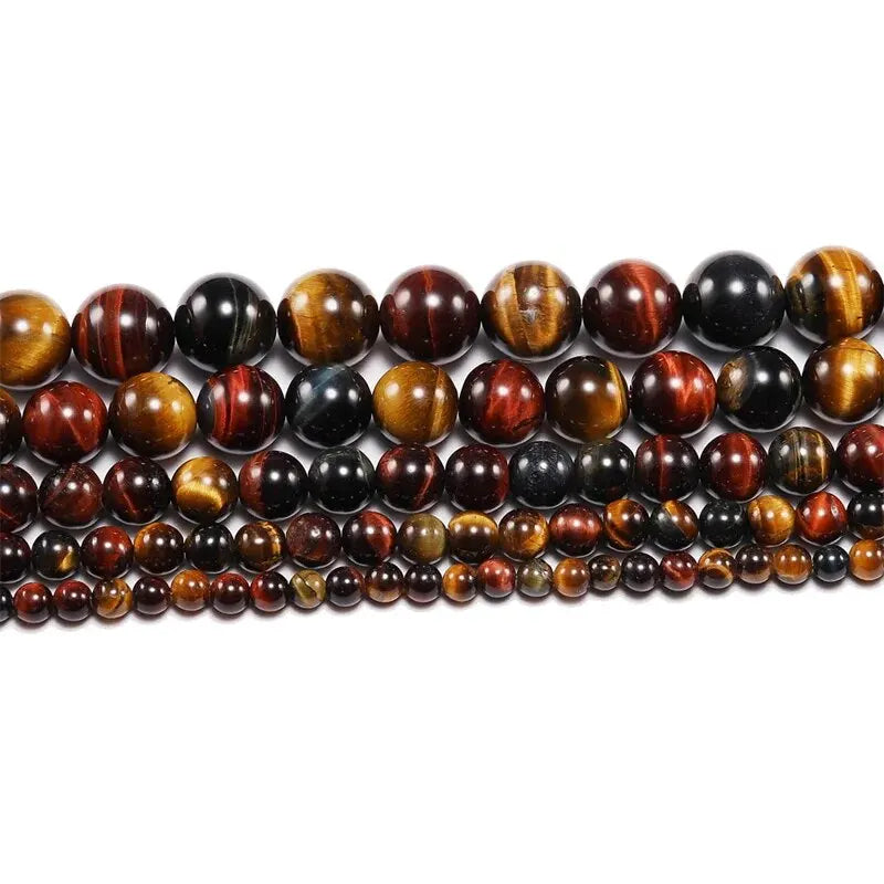 Natural Tiger Eye Beads 4-14MM for Jewelry Making DIY Charm Bracelets & Necklaces
