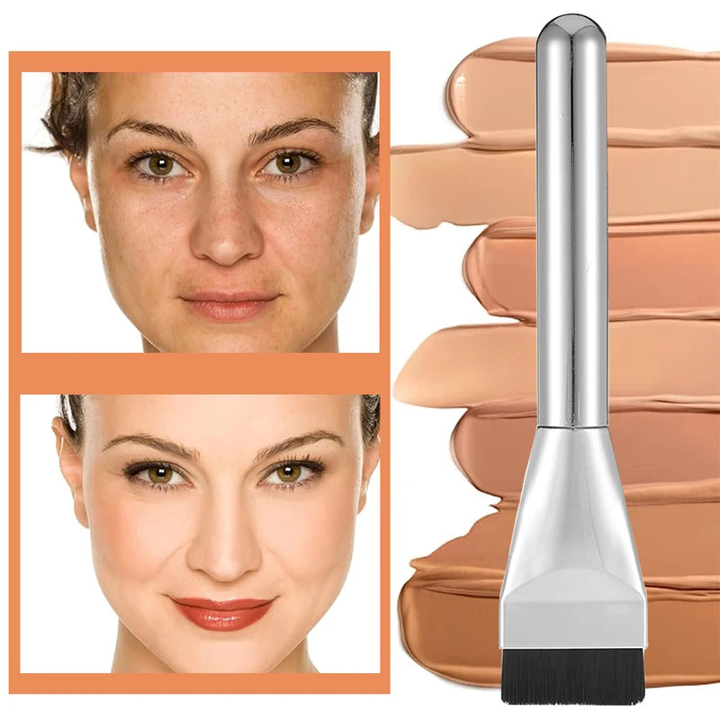 3-Piece Stainless Steel Makeup Palette Set with Spatula - Professional Cosmetic Mixing Tools