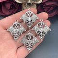 4pcs Gothic Vampire Bat Charms Halloween Pendant Jewelry Findings