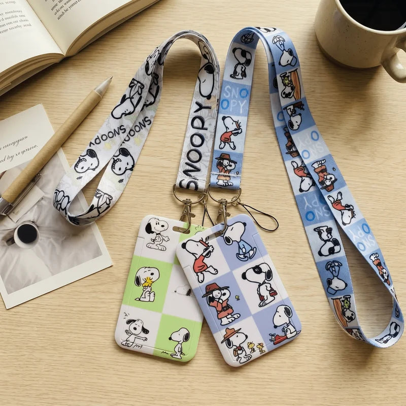 Cute Cartoon Business Card Holder Wallet with Badge ID Bank Cover