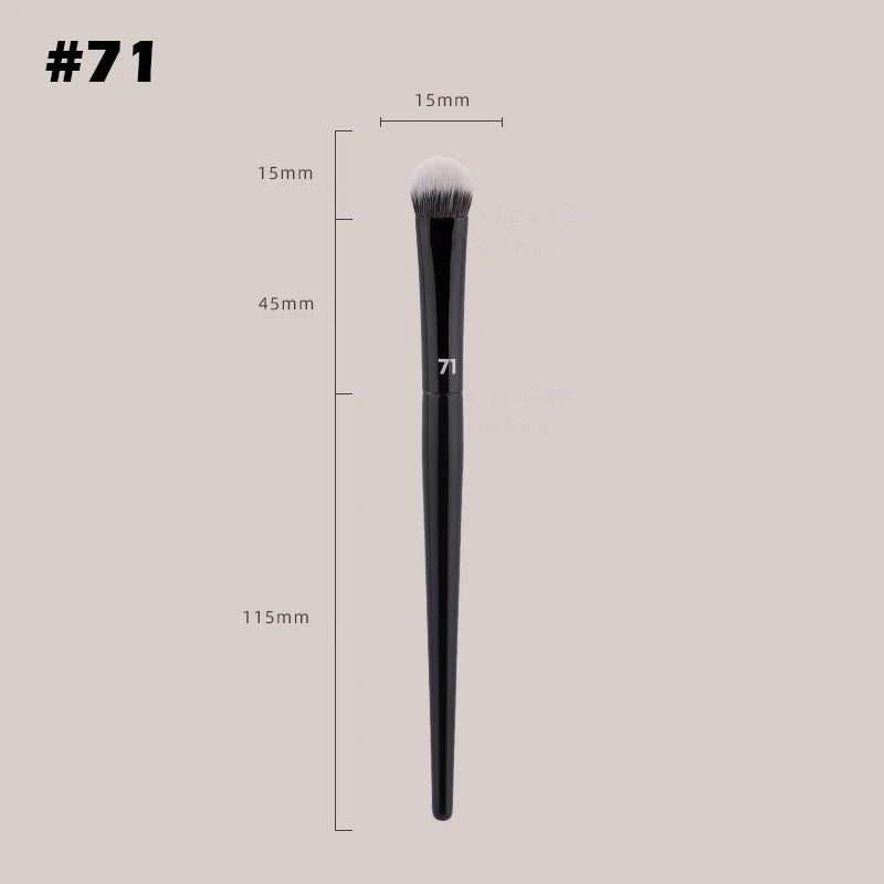 Flat Head Foundation Brush Face Contour Makeup Tool - All Handle Colors