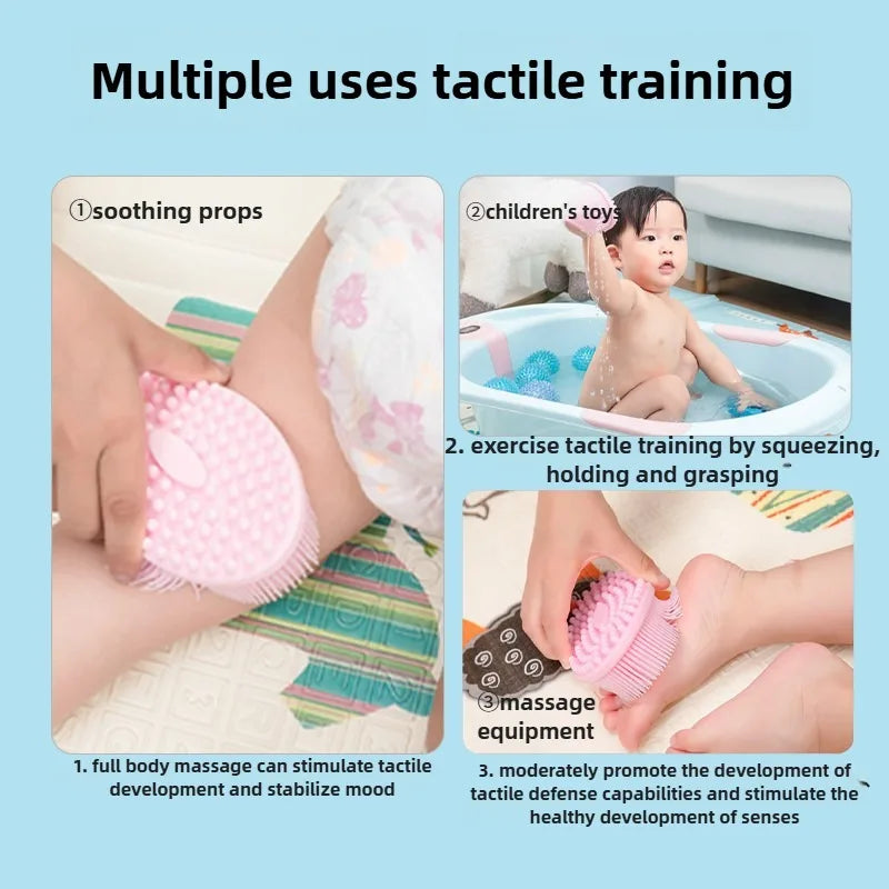 Silicone Body Scrubber Bath & Shower Sponge Exfoliating Body Brush - Multiple Colors