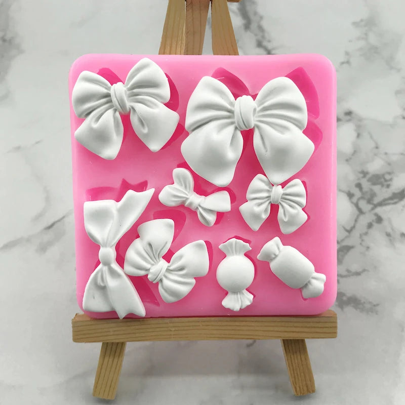 Silicone Bow Shaped Candy Mold for Chocolate & Cake Decoration