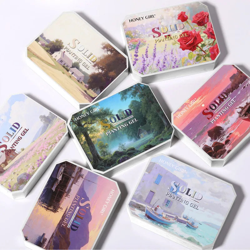 Solid Gel Nail Polish for Nail Art & French Style Creation - Multi-Color