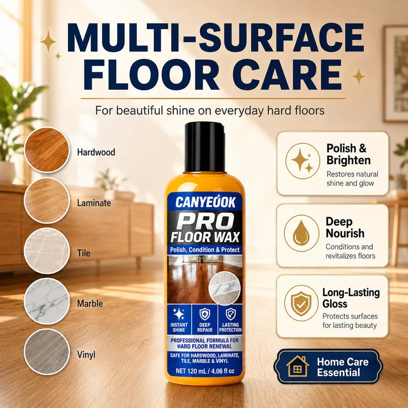 120ml Natural Wood Floor Wax - High-Gloss Finish & Scratch Protection