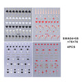 4 Pcs Gold Heart Line Nail Art Stickers for Romantic Valentines French Tips