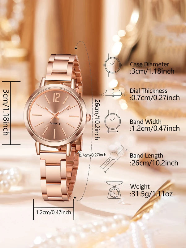 Women's Quartz Wrist Watch Set - Alloy Y2K Party Dress Holiday Gift