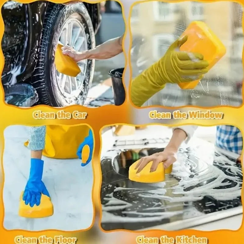 Large Car Wash Sponge for Waxing & Cleaning - High-Density Foam, Reusable
