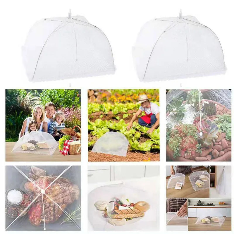 Foldable Mesh Food Cover Tent for Outdoor & Indoor Food Protection - Reusable Mosquito & Fly Barrier