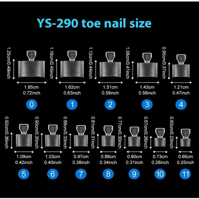 Frosted Half Cover Toe Nail Tips - 120 Pcs Manicure & Pedicure Set