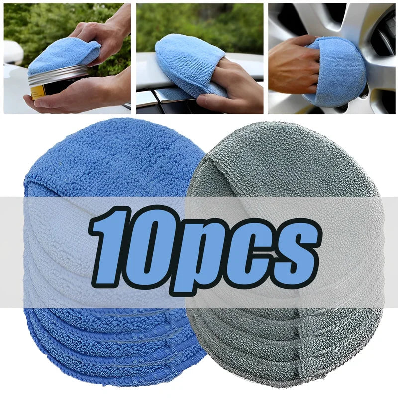 10 Pack Car Waxing Polish Sponges 5 Inch Microfiber Foam Pads for Detailing