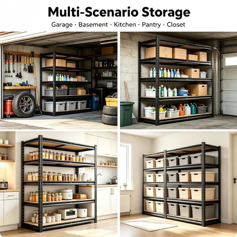 Heavy Duty Multi-Purpose Metal Storage Rack 5-Tier Utility Shelving Unit