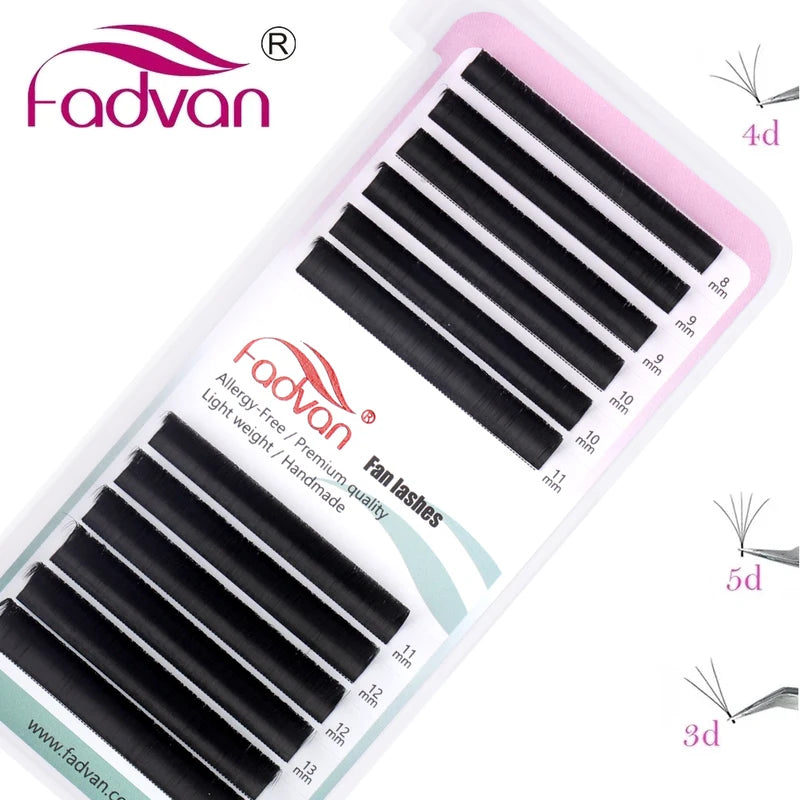 False Eyelash Extensions Natural Flare Blooming Lash Fans for Fuller Look
