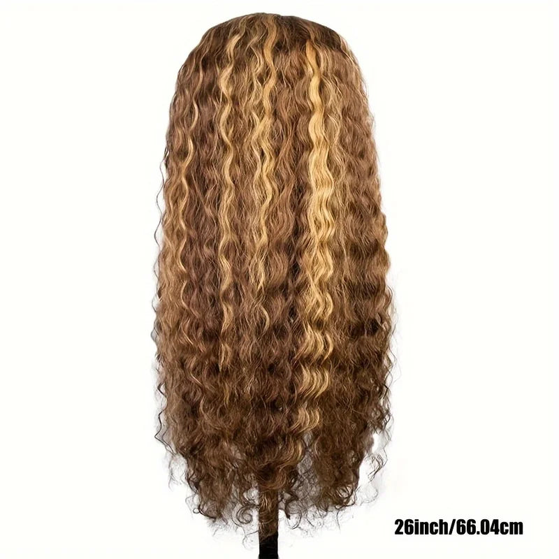 Human Hair Lace Front Wigs 4/27 Ombre Deep Wave HD Transparent Lace - 200% Density