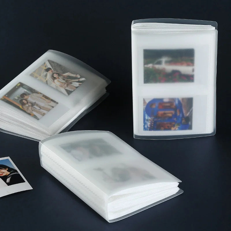 80 Pockets Photo Album - Transparent Mini Instax Card Holder, Waterproof & Durable