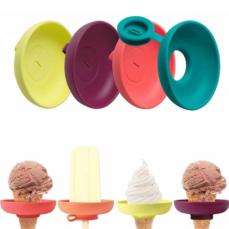 Reusable Silicone Popsicle Holder - Anti-Drip Ice Cream Protector for Kids