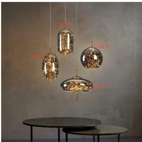 Luxury All-Day Sky Star LED Pendant Light Fixture for Restaurant Kitchen Bedroom