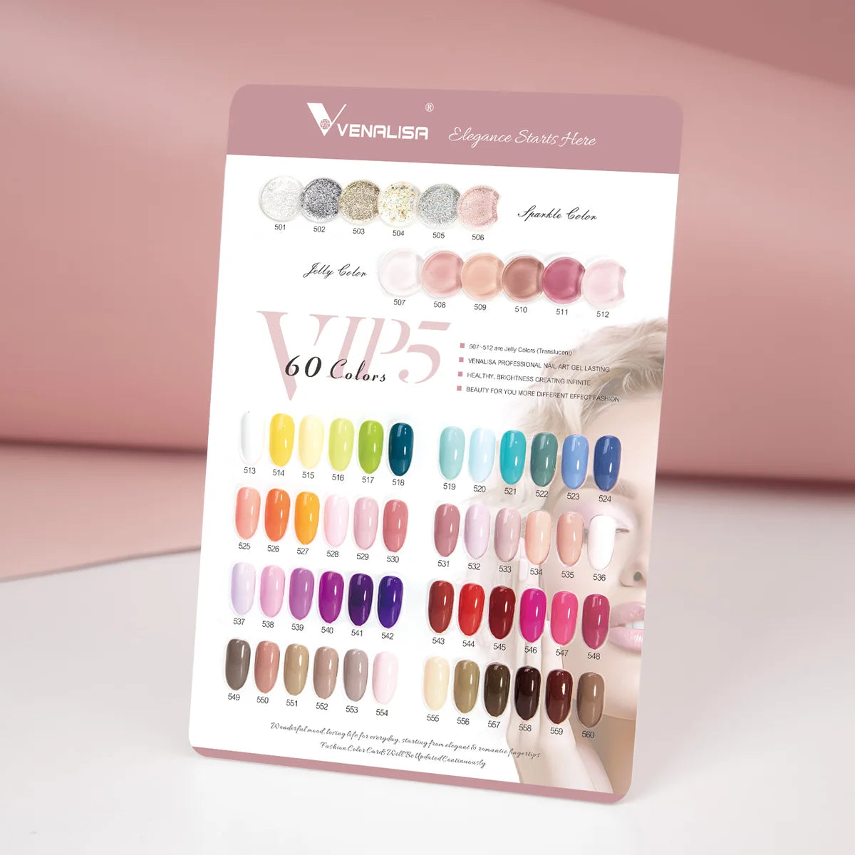 Venalisa HEMA-Free Nail Gel Polish - Semi-Permanent UVLED Soak Off Varnish