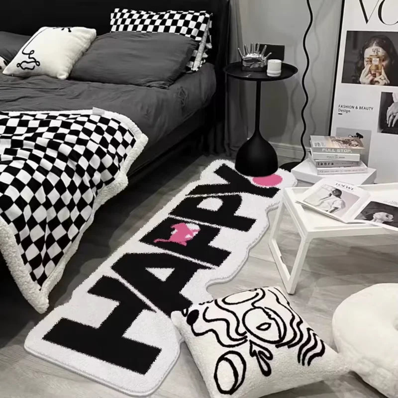 Cute Cartoon Non-slip Washable Rug Foot Mat Carpet for Kitchen Bathroom Living Room Bedroom