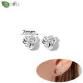 925 Silver Zircon Small Stud Earrings for Women - Hypoallergenic Jewelry Gift
