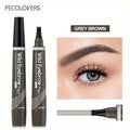 Long Lasting Waterproof Eyebrow Pen with 5 Natural Matte Colors - Smudge Proof Makeup