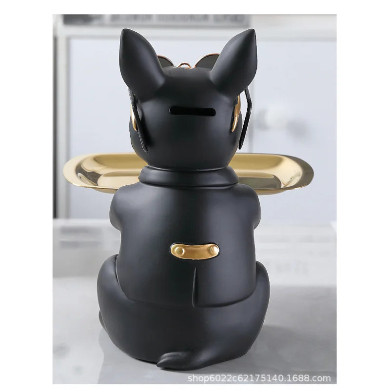 Multi-Functional Animal Statue Tray Decorative Storage Organizer for Living Room & Bedroom
