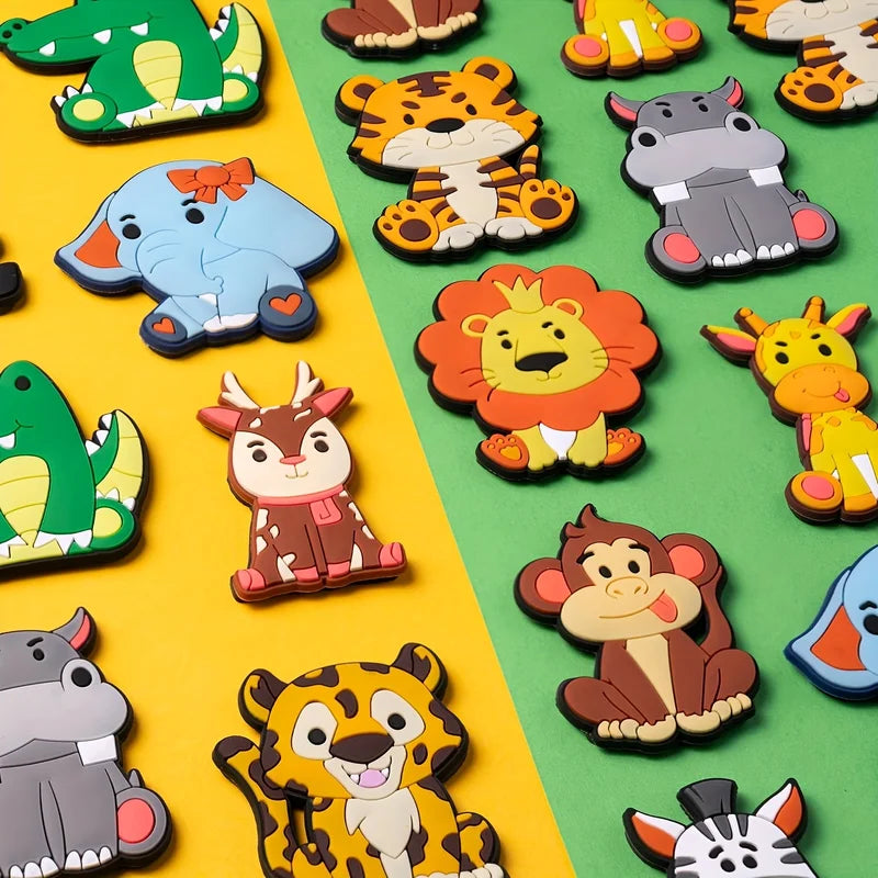 10PCS Cute Animal Refrigerator Magnets Set - Kitchen Decor & Whiteboard Accessories