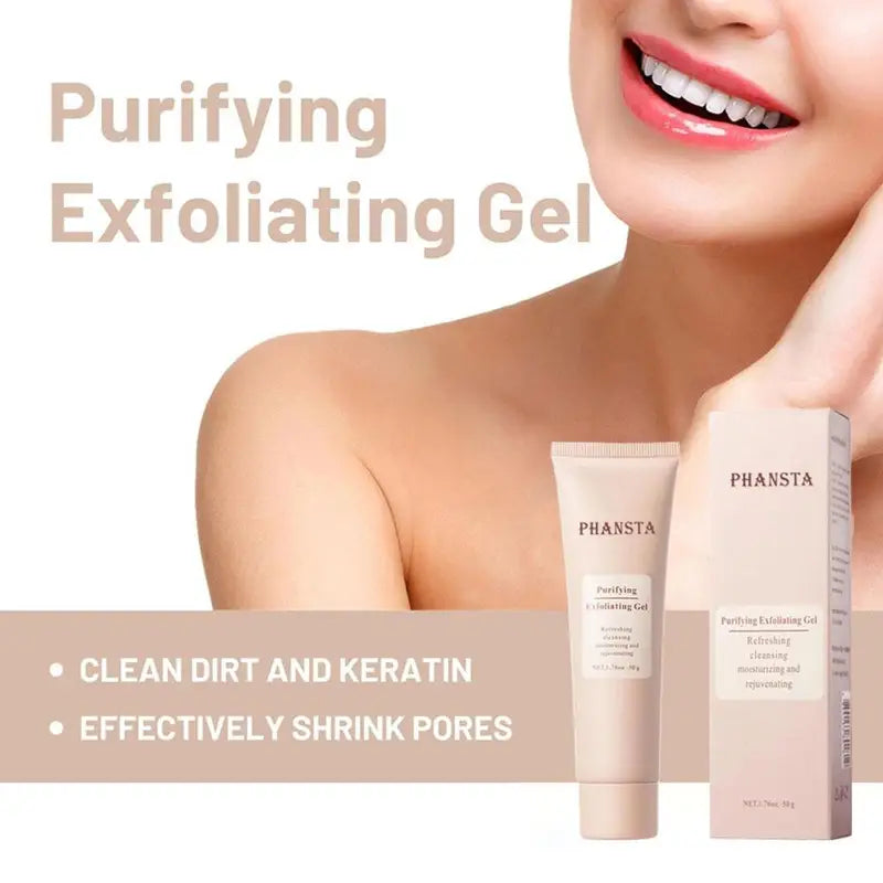 Deep Cleansing Face Exfoliating Gel for Pores & Oil Control - Gentle Skin Scrub