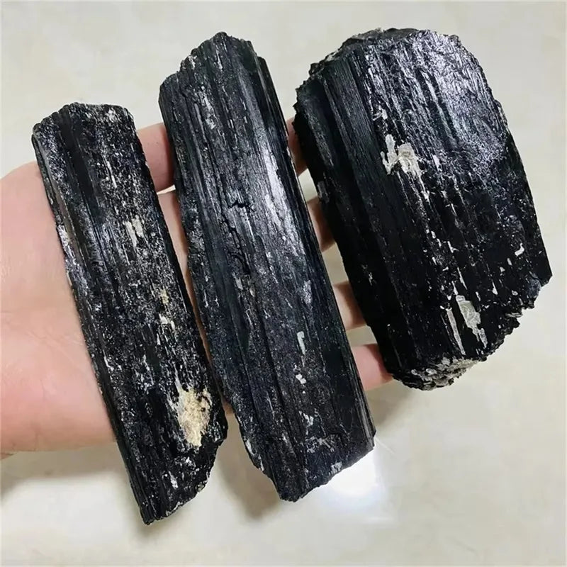 Large Natural Black Tourmaline Raw Stone - Healing & Home Decor