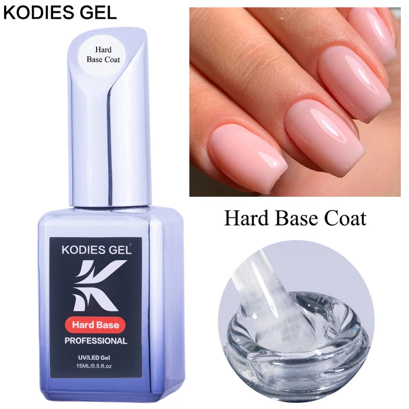 Strong Hard Base Coat UV Gel Nail Primer - Long Lasting Semi-Permanent Foundation