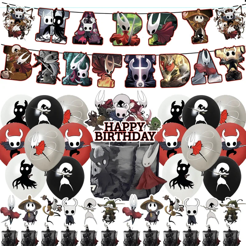 Birthday Party Balloon Cake Topper & Background Banner Decorations for Kids