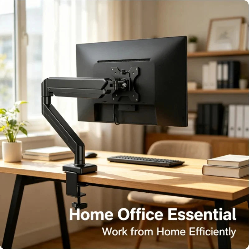 Adjustable Monitor Arm Desk Mount for 14-32 Inch Screens, Clamp & Grommet Base