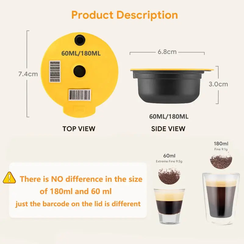 Reusable Coffee Capsule Filter Set for BOSCH Tassimo Machines - Silicone Lids & Bean Pods