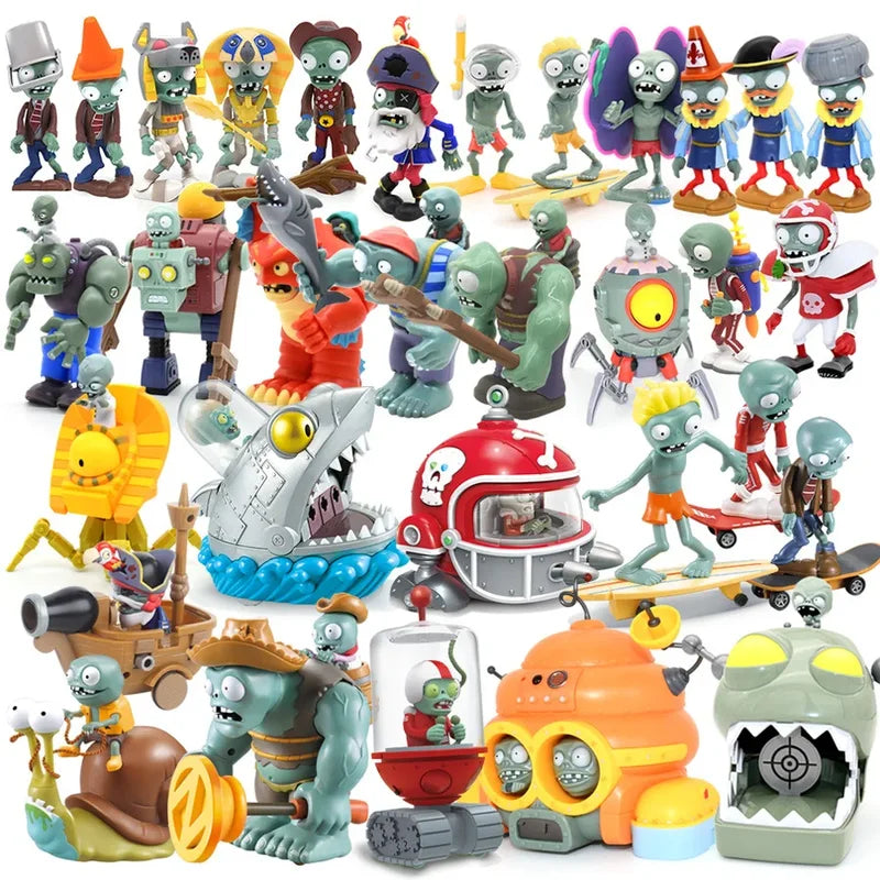 Plants Vs Zombies Action Figures Toy Set Collectible Kids Gift - Wild West Gargantuar & Shark