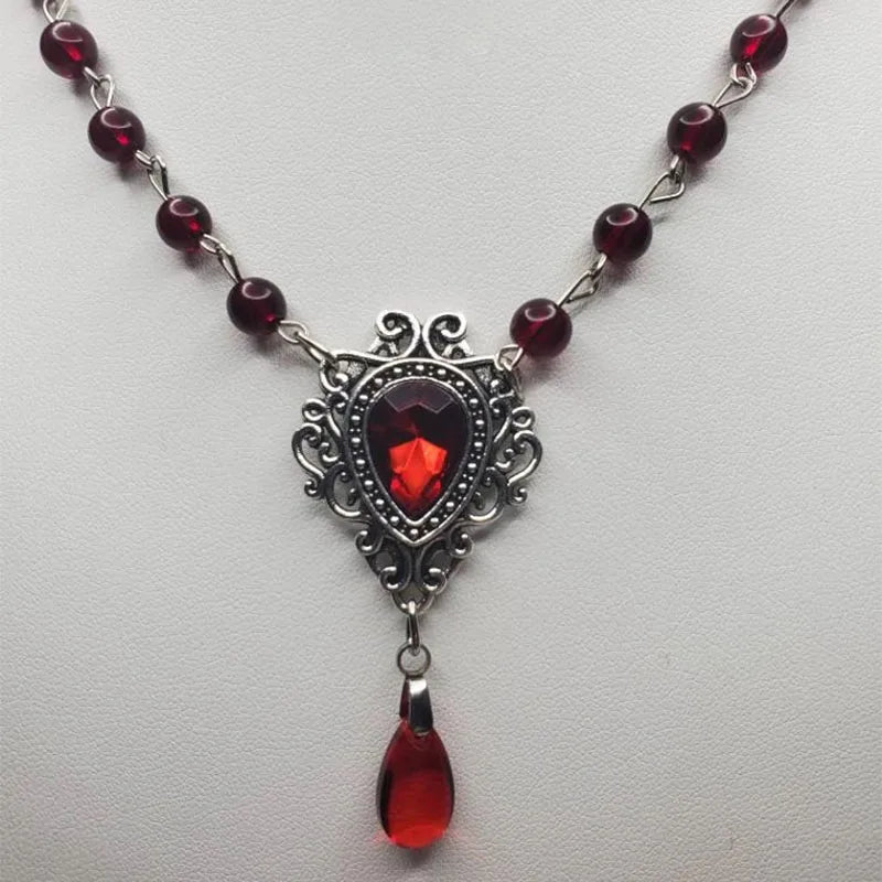 Victorian Beaded Necklace for Women Romantic Handmade Jewelry Gift