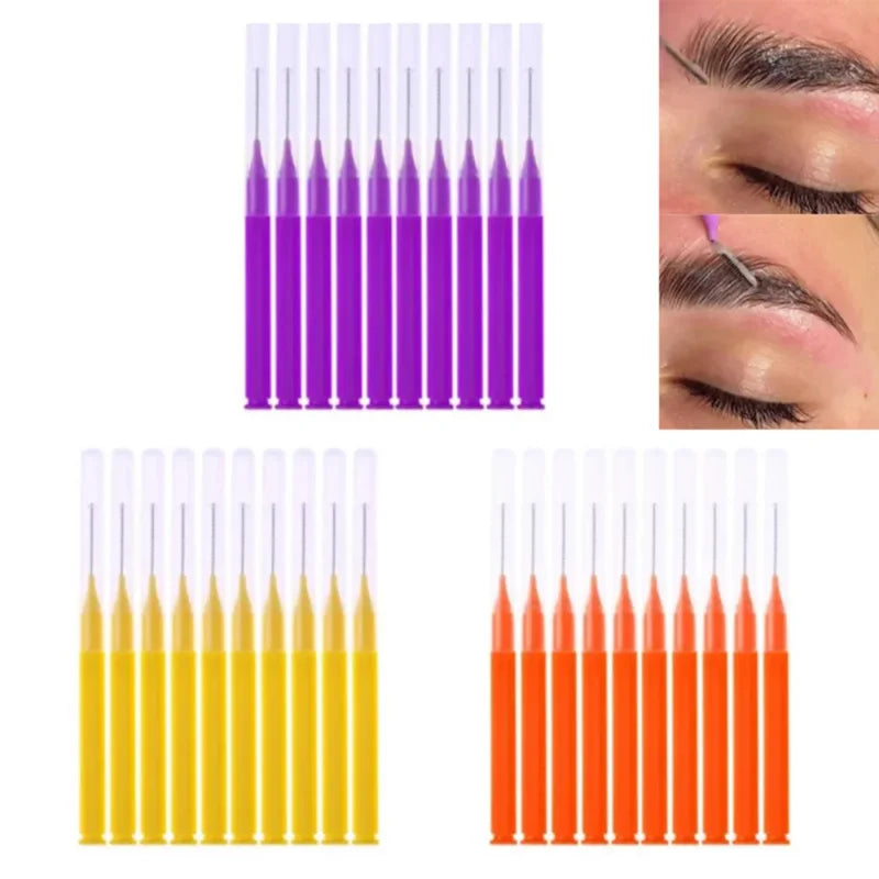 Mini Eyebrow & Eyelash Brush Set - Disposable Combing & Cleaning Tools