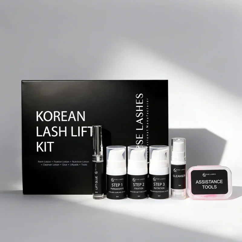 Korean Lash Lift Kit for Salon & Home Use - Long-Lasting Eyelash Perm
