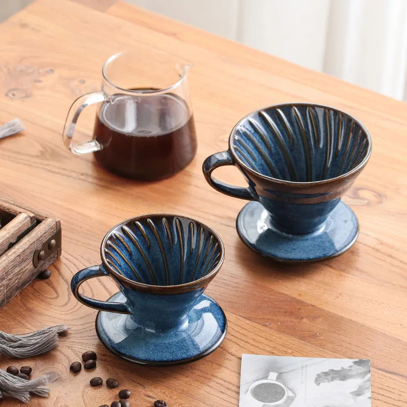 Reusable Ceramic Coffee Filter Cup for Drip Coffee Maker - V Style Funnel