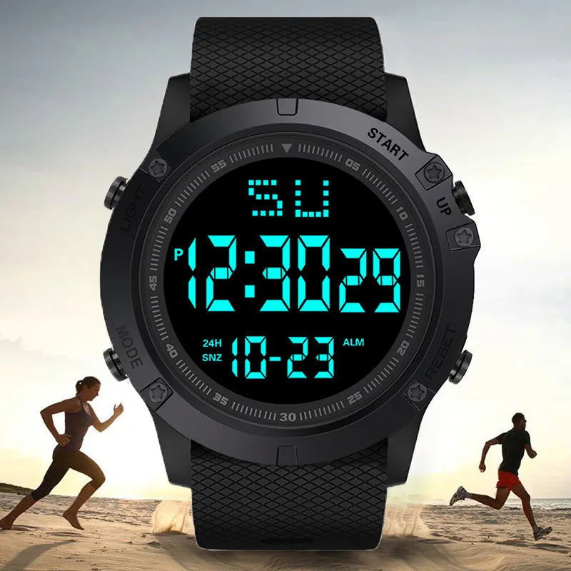 Men's Multifunction Sports Digital Watch Waterproof LED Military Style