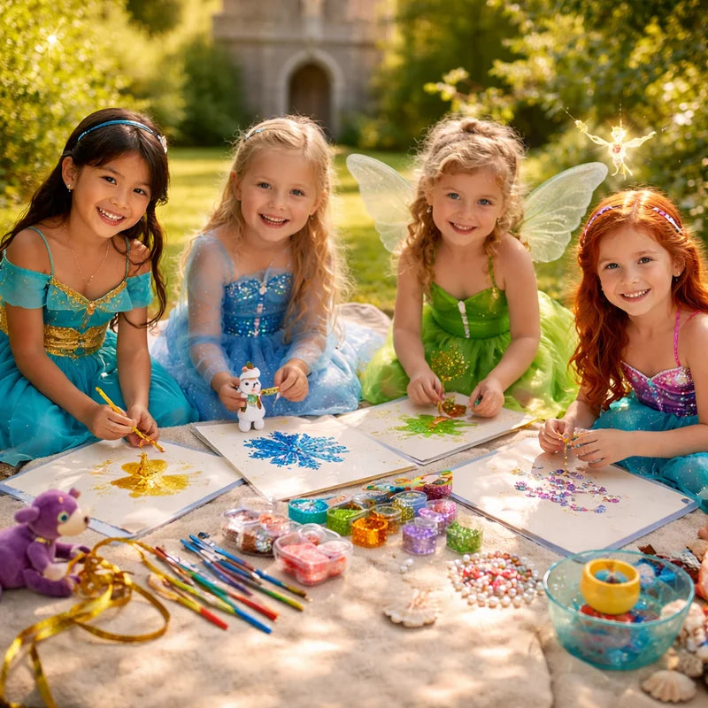Kids Princess Costume Dress for Girls Halloween Birthday Cosplay 2-8Y