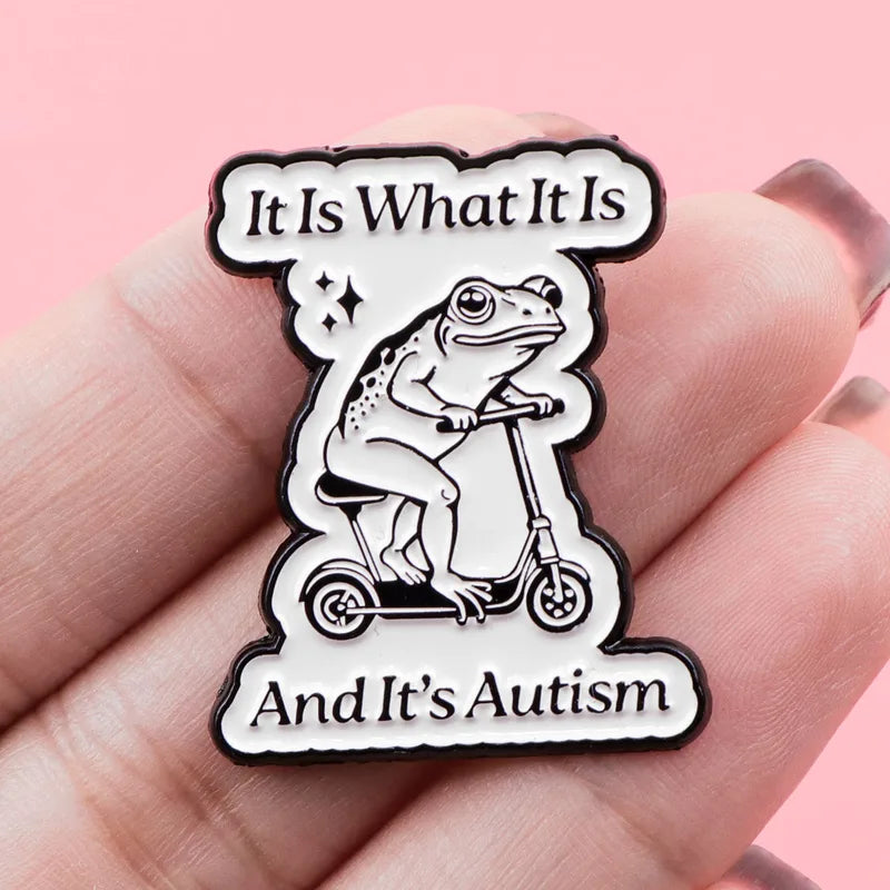 Funny Frog Enamel Pin Animal Brooch Lapel Pin Jewelry Gift for Friends & Kids