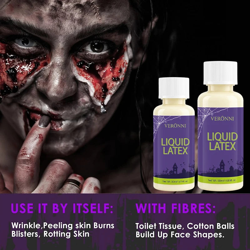 2pcs Liquid Latex SFX Makeup Kit for Special Effects and Costume Looks