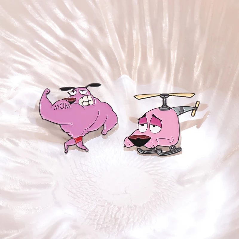 Cute Pink Dog Brooch Enamel Pins for Kids & Friends - Fashion Jewelry Gift