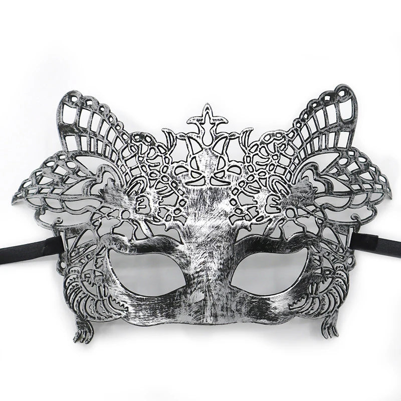 Vintage Prince Masquerade Half Face Mask for Parties - Black and Copper