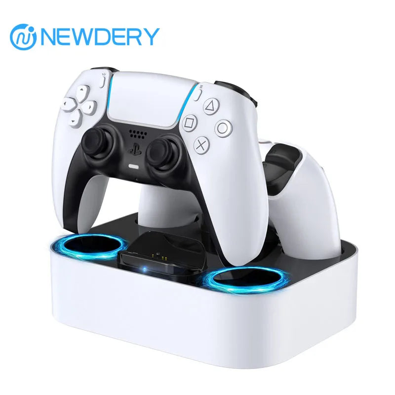 PS5 Controller Charger Station for DualSense & DualSense Edge - Fast Charging Dock with Cable