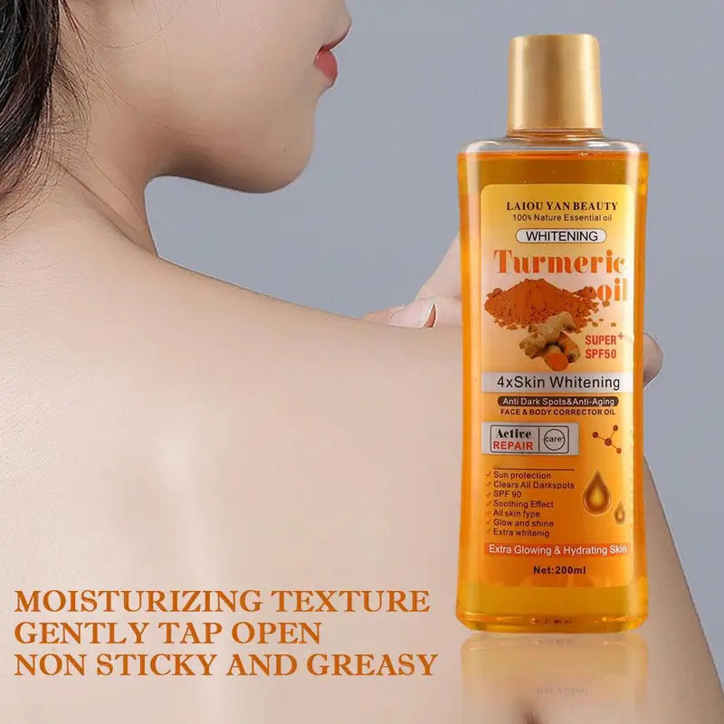 200ml Turmeric Oil Essential Oil for Skin Hydration & Nourishment – Deep Face Serum