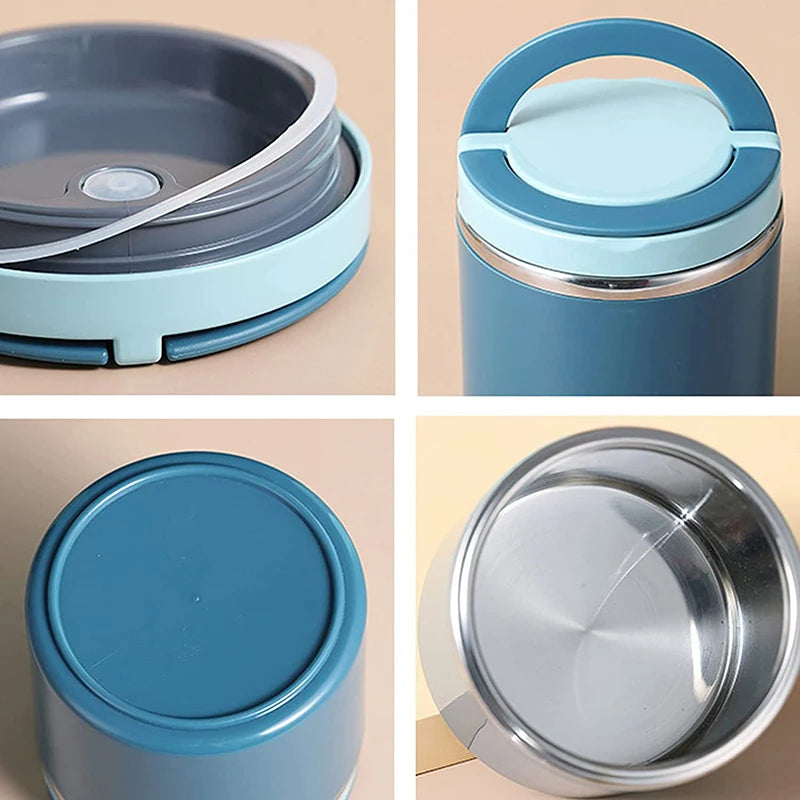 Leakproof Multi-Layer Stainless Steel Bento Lunch Box with Thermos - 630ML or 1000ML